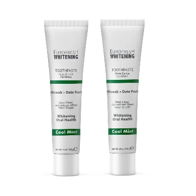 image of Eurofresh Whitening Miswak & Date Fruit Toothpaste Set of 2